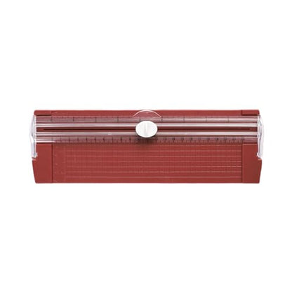 Paper Cutter Slider 10.5 Inch Precision Straight Slider | with Side Ruler Cardstock Cutter for Photo Cardstock Label Crafting Scrapbooking Supplies - color: Red