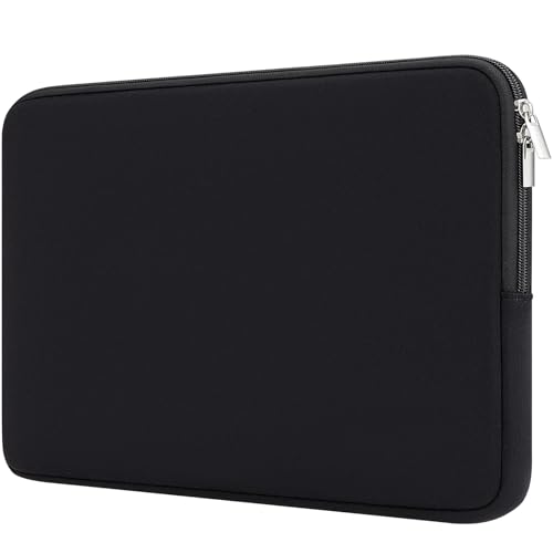 RAINYEAR Laptop Sleeve Case Compatible with 13.3 Inch Notebook Computer Chromebook 14" MacBook Pro/Max M1 M2 M3 M4 M5 Soft Cover Protective Case Zipper Carrying Bag (Black, Upgraded Version) - color: Black(upgraded Version), size: 13"-13.3"