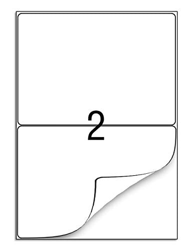 BESTEASY 1000 Round Corner Half Sheet Self Adhesive Shipping Labels for Laser and Ink Jet Printers, White Blank (500 Sheets, 1000 Labels) - size: 500 sheets, style: Round Corner-8.5"x5.5"