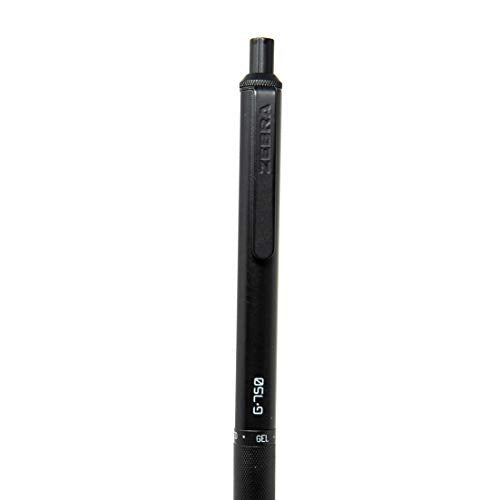 Zebra Pen – STEEL Series Premium Gel Pen – G-750 Retractable, 0.7mm Medium Point Black Ink, Rapid Dry Ink, Comfort Knurled Grip, Black Brass Barrel, Refillable, Japanese Craft Detail, 1-Pack (49811) - color: Black A, size: 1 Count (Pack of 1)