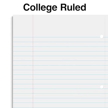 STAPLES Premium 3‑Subject Notebook, 8.5” x 11”, College Ruled, 150 Sheets, Blue - size: 3 Pack