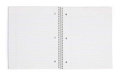 Mintra Office Durable Spiral Notebooks, 1 Subject, (Teal, Purple, White, College Ruled 3 Pack), 100 Sheets, Poly Pocket, Moisture Resistant Cover, School, Office, Business, Professional - color: aTeal, Purple, White, size: College Ruled 3pk