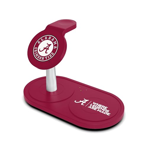 SOAR Collegiate 3-in-1 Wireless Charging Station - color: Alabama Crimson Tide