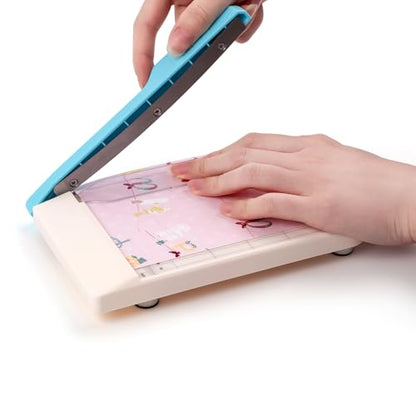 Briartw Professional 6" Guillotine Paper Trimmer & Craft Cutter - Precision Blade for Paper,Photos,Cardstock,Fabric,Leather with Self-Sharpening Blade, Inch/Cm Grid, Portable Paper Cutter for Crafting - color: Mini（4.25"x6"）