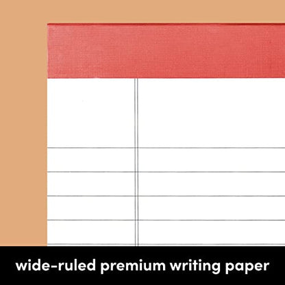 PAPERAGE Lined Legal Pads, (Rainbow), 6 Pack, 50 Sheets Each, Wide/Legal Ruled, Note Pads, Paper, 8.5 inches x 11 inches - color: Rainbow, size: Large (6 Pack)