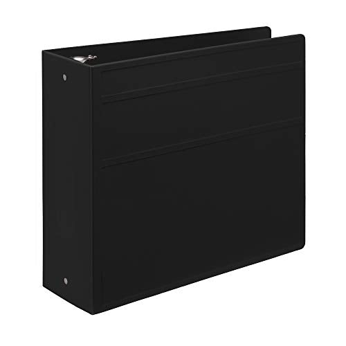 Carstens 4-Inch Heavy Duty 3-Ring Binder - Side Opening, Black, Durable Plastic, Precision No-Gap Rings, Waterproof Cover, No Pockets, Holds 600 US Letter Sheets, BPA-Free, Made in USA (1845-3R) - color: Black, size: Individual
