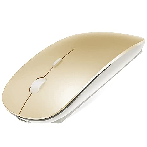KLO Bluetooth Mouse for MacBook/Laptop/Notebook/pc/iPad/Chromebook, Wireless Mouse for MacBook Pro/AIR (Gold) - color: Gold