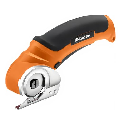 Cordless Electric Scissors, 4.2V Cardboard Cutter Tool for Cardboard Carpet Leather Packages Plastic with Rechargeable Battery Orange - color: Orange