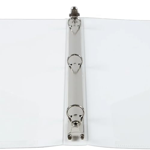 JAM PAPER Plastic 0.5 inch Binders - White 3 Ring Binders - 2/Pack - color: White, size: 0.5 inch (Pack of 2)