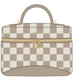 LOVEVOOK Lunch Box for Women,Adult Insulated Lunch Bag for Women,Leakproof Cooler Bag for Office Picnic Hiking Beach,Lunch Tote Bag for Gril and Boy with Adjustable Shoulder Strap - color: Khaki Checkered Corduroy, size: Medium