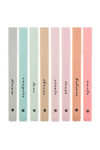 DIVERSEBEE Bible Highlighters with Soft Chisel Tip, No Bleed (Boho) | 8 Pack Assorted Colors Pens, Quick Dry, Cute Aesthetic Markers, Bible Study Journaling Supplies and Accessories - color: Boho, size: 8 Pack