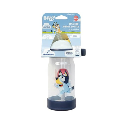 The First Years Bluey Sip & See Toddler Water Bottle - Includes Floating Charm - Toddler Cups with Straw - 12 Oz - Ages 24 Months and Up - size: 12 Ounces