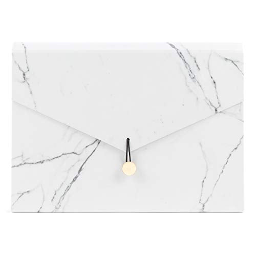 U Brands Fashion Expandable File Folder, Letter Size, 13 Pockets, Marble Print - color: Marble