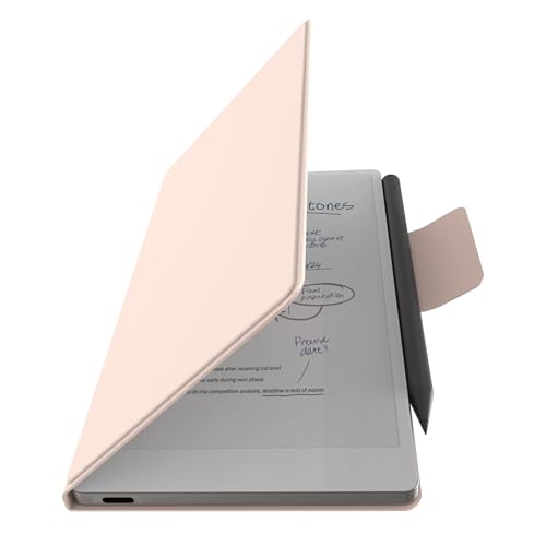 E NET-CASE Case for Remarkable Paper Pro Move 7.3", Premium Leather Folio with Auto Wake/Sleep | Skin Touch Leather Cover | Microfiber Lining (Rose Gold) - color: Rose Gold