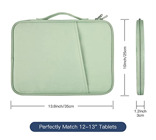 12.9 Inch Tablet Sleeve Bag for 2025 2024 iPad Pro M5 M4/iPad Air M4 M3 M2 13"/Pro 12.9",Samsung Galaxy Tab S9+Plus,S8+,S7+ Plus,S7 FE 12.4" Carrying Case,Surface Pro 11 Snapdragon,10,9,8,X Bag-Green - color: Green, size: 12.9 Inch