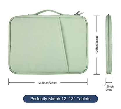12.9 Inch Tablet Sleeve Bag for 2025 2024 iPad Pro M5 M4/iPad Air M4 M3 M2 13"/Pro 12.9",Samsung Galaxy Tab S9+Plus,S8+,S7+ Plus,S7 FE 12.4" Carrying Case,Surface Pro 11 Snapdragon,10,9,8,X Bag-Green - color: Green, size: 12.9 Inch