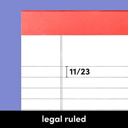 PAPERAGE Lined Legal Pads, (Rainbow), 6 Pack, 50 Sheets Each, Wide/Legal Ruled, Note Pads, Paper, 5 inches x 8 inches - color: Rainbow, size: Small (6 Pack)