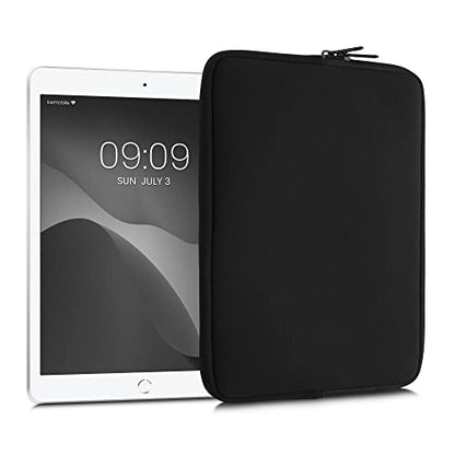 kwmobile Neoprene Pouch Compatible with 9,7"-11" Tablet - Universal Sleeve Case Cover with Zipper for Tablet - Black - color: black, size: 9,7"-11" Tablet