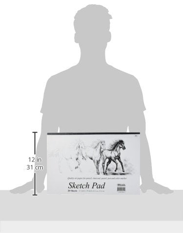 BAZIC 20 Ct. 18" X 12" Premium Sketch Pad | 20-sheet sketch pad, smooth drawing paper for sketching, shading