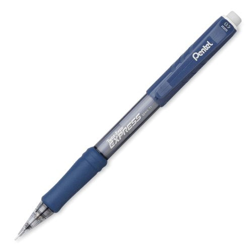 Pentel Twist Erase EXPRESS Automatic Pencil, 0.5mm Lead Size, Blue Barrel, Box of 12 (QE415C) - color: Blue, size: 12 Count (Pack of 1)