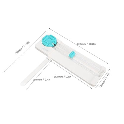 Paper Cutter Portable Paper Trimmer Cutter 4 in 1 Paper Trimmer Scrapbooking Tool Paper Trimmer with 45 to 90 Degree Angle Measuring (Green) - color: Green