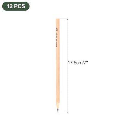 M&G Wooden Hexagonal Pencils, 12 Pcs HB Pencils Graphite Round Pencils for Classroom Teacher Office Supplies, Wood Color