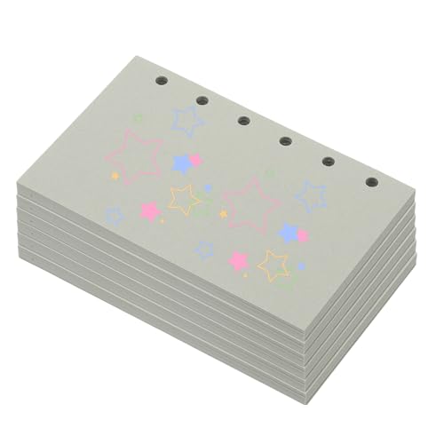 PATIKIL Colored Loose Leaf Paper, 5" x 3.2"(A7) 300 Sheets 6 Holes Punched 150GSM Blank Binder Refill Paper Supplies for Office Note Taking Teacher Planner Journal Notebook, Light Gray - color: Light Gray, size: 5" x 3.2"