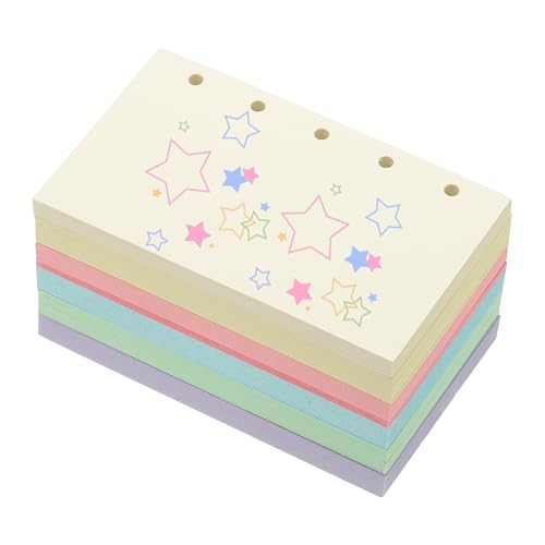 PATIKIL Colored Loose Leaf Paper, 4.1" x 2.5"(A8) 300 Sheets 5 Holes Punched 150GSM Blank Binder Refill Paper Supplies for Office Note Taking Teacher Planner Journal Notebook, 6 Colors - color: 6 Colors, size: 4.1" x 2.5"