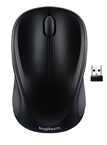 Logitech M317 Wireless Mouse, 2.4 GHz with USB Receiver, 1000 DPI Optical Tracking, 12 Month Battery, Compatible with PC, Mac, Laptop, Chromebook - Black - color: Black