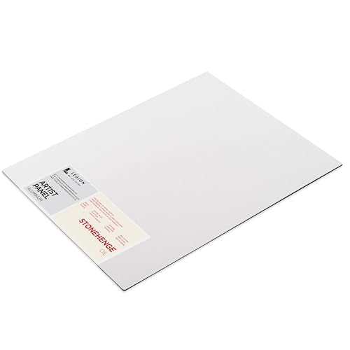 Legion Artist Panel, 1/8" Composite Brushed Aluminum with Stonehenge Oil 100% Cotton White 320gsm Paper, 16 x 20 inches for Oil Media - size: 16x 20