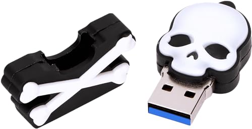 128GB USB 3.0 Flash Drive Cartoon Novelty Halloween Human Skeleton Memory Stick Silicone Rubber Pendrive Black, 128GB-halloween-Xskeleton3.0 - color: HalloweenX, size: 128GB 3.0