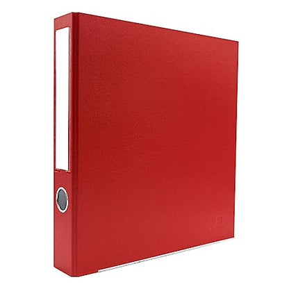 3-Ring Premium Round-Ring Binder - Red, 2" Spine, by Bindertek | 275 Sheet Capacity, 1.5" Round Rings, Linen-Textured Covers, Steel Reinforced Edges, Spine Label Included - color: Red, size: 2" Spine
