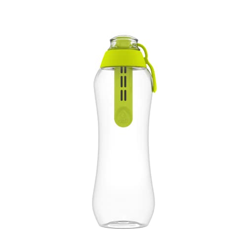 Dafi Sport Water Bottle with Filter Lime 0.5L – BPA-Free Reusable Bottle with Activated Carbon Filter – Removes Chlorine Taste & Odor – Perfect for Active Lifestyle Travel Gym Work – Made in Europe - color: Lime, size: 16.9 Ounces