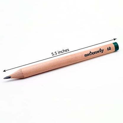 Jumbo Thick Triangular Pencils for Preschooler, Kids, 3-6 yr old - My First Learning Pencil 6B