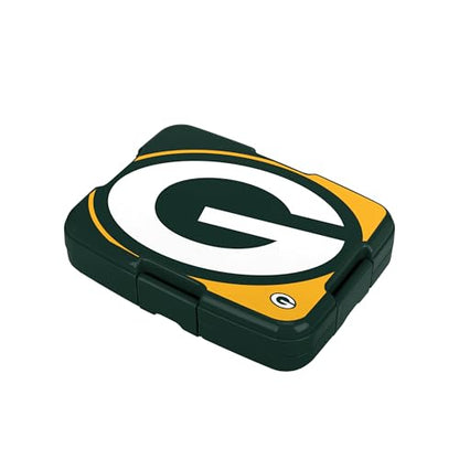FOCO NFL Unisex-Adult Officially Licensed 2-Tone Big Logo Team Color Football Leak Proof 5 Compartment Bento Lunch Box - Green Bay Packers - color: Green Bay Packers