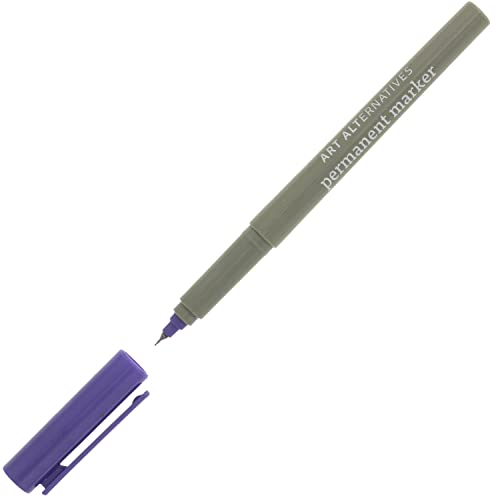 Art Alternatives 영구 마커, 엑스트라 파인, 퍼플 - 1.2mm 펠트 펜촉 - 영구 - 다중 표면 - 드로잉 + 글쓰기 + 일러스트레이션 - color: 퍼플., size: 1개(1팩)