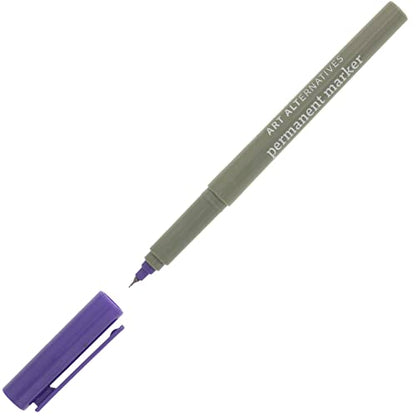 Art Alternatives 영구 마커, 엑스트라 파인, 퍼플 - 1.2mm 펠트 펜촉 - 영구 - 다중 표면 - 드로잉 + 글쓰기 + 일러스트레이션 - color: 퍼플., size: 1개(1팩)