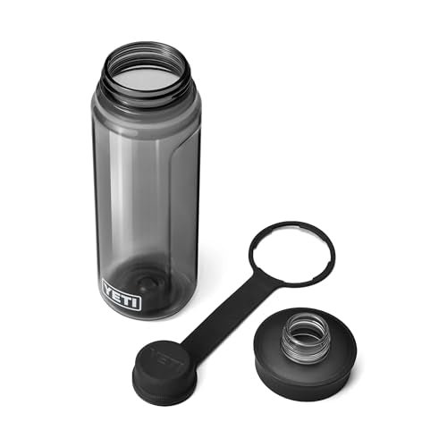YETI Yonder Water Bottle with Yonder Tether Cap, Lightweight, Leakproof and BPA-Free - color: Charcoal, size: 25 Ounces