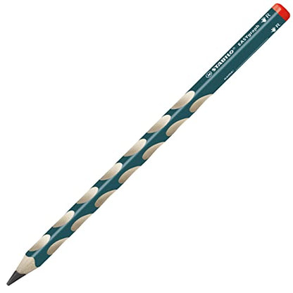 Handwriting Pencil - STABILO EASYgraph HB Petrol Right Handed Box of 12 - color: Blue, style: Right