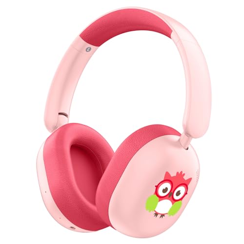 LOBKIN Kids Headphones Bluetooth 6.0,Over Ear Kids Headphones Wireless with Mic 55H Playtime AUX Cord 85dB Safe Volume Limited Foldable Design for Boys Girls Travel/School/iPad