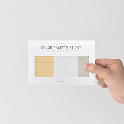 Monolike Color Palette Sticky Plan 30p A Set 4P - Self-Adhesive Memo Pad 30 Sheets - color: Plan 30p a