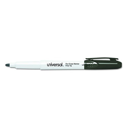 Universal UNV43671 Fine Bullet Tip Pen Style Dry Erase Marker - Black (1-Dozen) (Pack of 2) - size: 12 Count (Pack of 2)