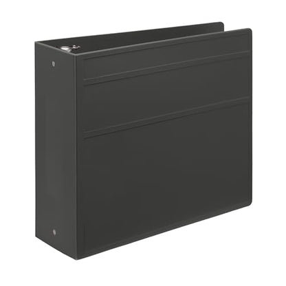 Carstens 4-Inch Heavy Duty 3-Ring Binder - Side Opening, Charcoal Gray, Durable Plastic, Precision No-Gap Rings, Waterproof Cover, No Pockets, Holds 600 Letter Sheets, BPA-Free, Made in USA (1851-3R) - color: Charcoal Gray, size: Individual