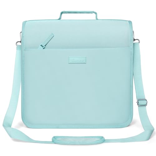 SUNEE Zipper Binder 3 Ring, 3 Inch O-Ring with Handle and Shoulder Strap, 600-Sheet Capacity, 5-Tab Expanding File Folder, Multi-Pockets for Middle School Organizer Binder with Zipper, Sky Blue - color: Sky Blue