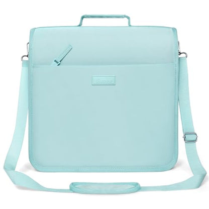 SUNEE Zipper Binder 3 Ring, 3 Inch O-Ring with Handle and Shoulder Strap, 600-Sheet Capacity, 5-Tab Expanding File Folder, Multi-Pockets for Middle School Organizer Binder with Zipper, Sky Blue - color: Sky Blue