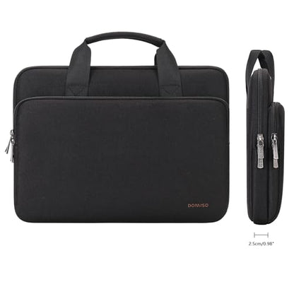 DOMISO 14 inch Laptop Case Sleeve Protective Cover Compatible with MacBook Air 15 M4 M3 M2,MacBook Pro,14-15 inch HP Dell ASUS Lenovo Chromebook,Waterproof Computer Bag with Handle,Black - color: Black, size: 14 inch