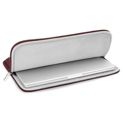 RAINYEAR Laptop Sleeve Case Compatible with 13.3 Inch Notebook Computer Chromebook 14" MacBook Pro/Max M1 M2 M3 M4 M5 Soft Bag Protective Cover with Accessories Pouch (Red, Upgraded Version) - color: Red(upgraded Version), size: 13"-13.3"