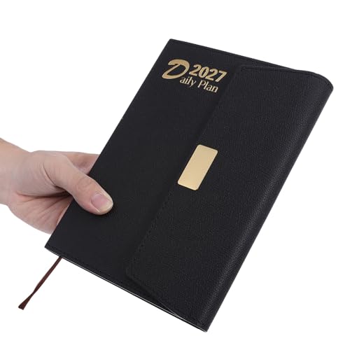 Daily Planner Notebook Portable Pu Leather Organizer with Magnetic Closure 2027 Elegant and Practical Personal Planner for Business Trips and Travel for Professionals