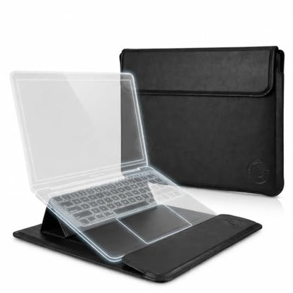 Black Shockproof Laptop Case 14-15.6 Inch ONLY MacBook Pro Air Dell Inspiron HP Pavilion ASUS ZenBook Lenovo IdeaPad Ultra-Thin Water Resistant Bag, Not for 11-13” - color: Black, size: Size Large 14-15.6 inch