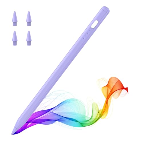MoKo Pencil for iPad (A16) 11th 10th Gen, Stylus Pen for 2018-2026 Apple iPad 11/10/9/8/7/6/A16, Mini 7/6/5, Air M3/M2 11"/13"/5/4/3, Pro M4 13"/12.9"/11" Tilt Sensitivity, USB-C Fast Charging, Purple - color: Purple